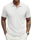 Camisa polo MAGNIVIT Quick Dry UPF 80+ para homens branca