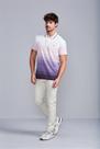 Camisa Polo Malha Comfort - Creme / Roxo Escuro Camisa Polo Malha Comfort - Creme / Roxo Escuro