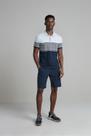 Camisa Polo Malha Slim Fit - Azul Celeste / Azul Marinho