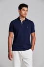 Camisa Polo Malha Slim Fit - Azul Marinho