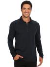 Camisa Polo Manga Longa Anistia Algodão com Elastano Marinho