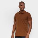 Camisa polo marrom lisa
