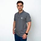 Camisa Polo Masculina Cinza Original Bordada Relevo Txc New