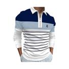 Camisa Polo Masculina Com Zíper, Manga Longa, Casual Para Atividades Ao Ar Livre, Ajuste Regular,