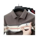 Camisa Polo Masculina De Luxo Com Listras, Manga Curta, Moda De Verão, Casual, Para Negócios E Golfe Camisa Polo Masculina De Luxo Com Listras, Manga Curta, Moda De Verão, Casual, Para Negócios E Golfe