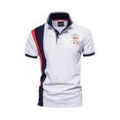 Camisa Polo Masculina De Manga Curta Em 100% Algodão Com Patchwork AIOPESON, Qualidade De Verão Com Camisa Polo Masculina De Manga Curta Em 100% Algodão Com Patchwork AIOPESON, Qualidade De Verão Com