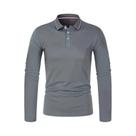 Camisa Polo Masculina De Manga Longa Casual Respirável Confortável Para Primavera E Outono Moda