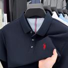 Camisa Polo Masculina De Verão 100% Algodão Manga Curta Paul Original Com Bordado De Pônei, T-Shirt