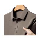 Camisa Polo Masculina De Verão Casual De Negócios Em Cor Sólida Com Manga Curta Confortável E