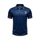 Camisa Polo Masculina De Verão Com Manga Curta, Estampa De Letras Na Parte Do Peito, Casual Para Camisa Polo Masculina De Verão Com Manga Curta, Estampa De Letras Na Parte Do Peito, Casual Para