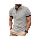 Camisa Polo Masculina De Verão Leve Com Manga Curta, Cores Contrastantes, Casual, Com Gola Lapela,