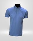 Camisa Polo Masculina Gola Crochê Azul Acero