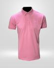 Camisa Polo Masculina Gola Crochê Rosa Chiclete