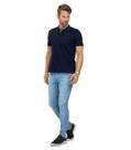 Camisa Polo Masculina Meia Malha Fio Tinto