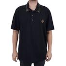 Camisa Polo Masculina Olho Fatal Piquet Plus Size Preta 100