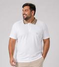Camisa Polo Masculina Plus Size Manga Curta Select Bege