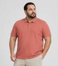 Camisa Polo Masculina Plus Size Manga Curta Select Bege