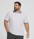 Camisa Polo Masculina Plus Size Manga Curta Select Cinza