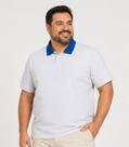 Camisa Polo Masculina Plus Size Manga Curta Select Cinza