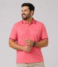 Camisa Polo Masculina Plus Size Manga Curta Select Rosa