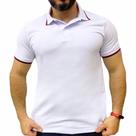 Camisa Polo Masculina Sky Surf Manga Curta Lisa Gola com Botão Camiseta