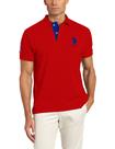 Camisa Polo Masculina U.S. Polo Assn. Slim Fit Vermelho Azul G