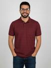 Camisa Polo Masculina Vinho Clássica Listrada Casual e Elegante, listrada Gola Polo