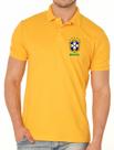 Camisa Polo Masculino Torcedor CBF Brasil Bordado - Tecido Piquet