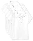Camisa polo para bebês e meninas The Children's Place, pacote com 5 unidades, branca, 5T
