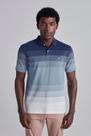 Camisa Polo Piquet Comfort - Azul Médio / Branco