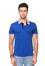 Camisa Polo Piquet Masculina com Estampa de Origami Camisa Polo Piquet Masculina com Estampa de Origami