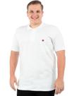 Camisa Polo Plus Size Masculina Anistia Bolso Punho Branca