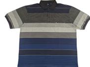 Camisa Polo Plus Size Masculina c/listras e bolso Camisa Polo Plus Size Masculina c/listras e bolso