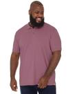 Camisa Polo Plus Size Masculina Lisa Algodão com Punho Lilás