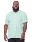 Camisa Polo Plus Size Masculina lisa Com Punho Verde Água