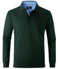 Camisa polo SECOOD para homens de manga comprida que absorve a umidade