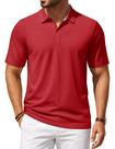 Camisa polo TACVASEN de manga curta para homens com 3 botões Camisa polo TACVASEN de manga curta para homens com 3 botões