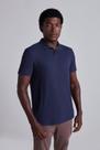 Camisa Polo Texturizada Slim Fit - Azul Marinho