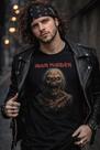Camisa Preta Algodão Metal Rock Camisa Iron Maiden T-shirt Camisa Preta Algodão Metal Rock Camisa Iron Maiden T-shirt