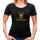 Camisa Preta com Dourado Formatura Pedagogia Professora