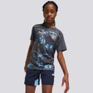 Camisa Puma Manchester City Pré-Jogo 2025 Juvenil Cinza
