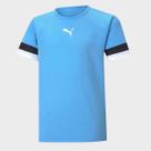 Camisa Puma Teamrise Juvenil Azul