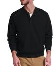 Camisa QIVICIMA Raglan de manga comprida Waffle Henley para homens preta S Camisa QIVICIMA Raglan de manga comprida Waffle Henley para homens preta S