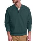 Camisa QIVICIMA Raglan de manga comprida Waffle Henley para homens verde M Camisa QIVICIMA Raglan de manga comprida Waffle Henley para homens verde M