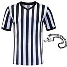Camisa Referee Shinestone com decote em V para mulheres e homens no Natal