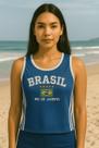 Camisa Regata Do Brasil Feminina Borbada Longa