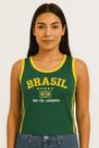 Camisa Regata Do Brasil Feminina Borbada Longa
