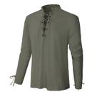 Camisa renascentista CARUHIF Pirate Medieval Viking Traje Masculino