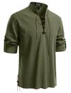 Camisa Renascentista Vintage Masculina JEMITOP de manga comprida XL