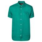 Camisa Reserva Linho Masculina Manga Curta Verde